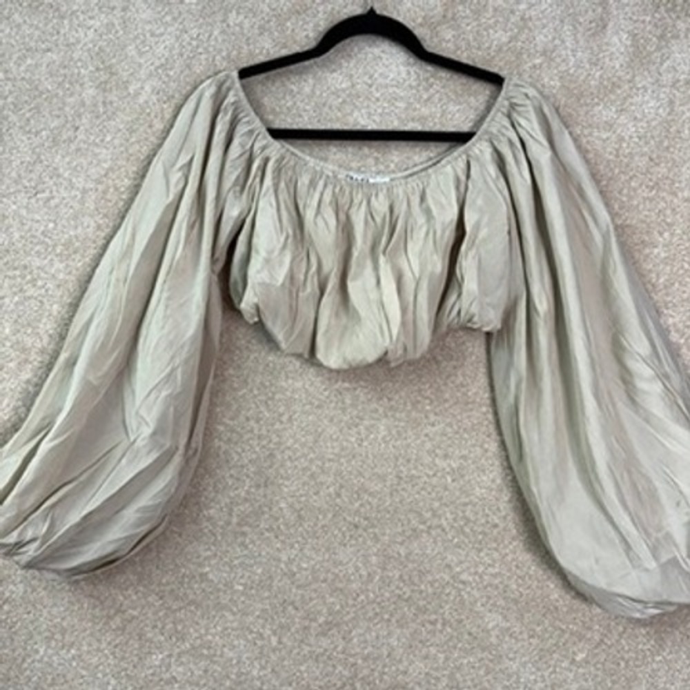 NA-KD Balloon Long Sleeved Cropped Top Womens 40 US Size 10 Boho Romantic Fairy